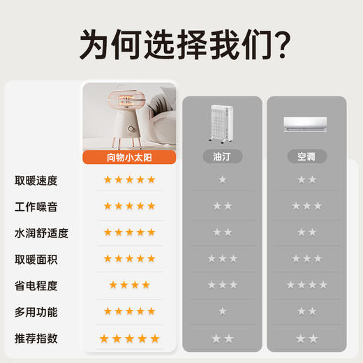 【围炉煮茶终极版】向物圆几小太阳取暖器 商品图5