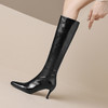 冬季新款，纯色复古风高跟长靴XCC-X6121 商品缩略图3