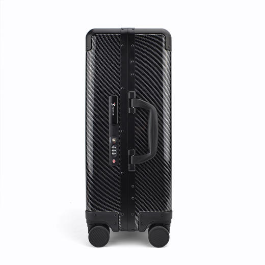 PLOVER碳纤维纹拉杆箱20英寸登记箱旅行箱 密码箱万向轮商务登机箱GD2699-20A 黑色 20寸 商品图6