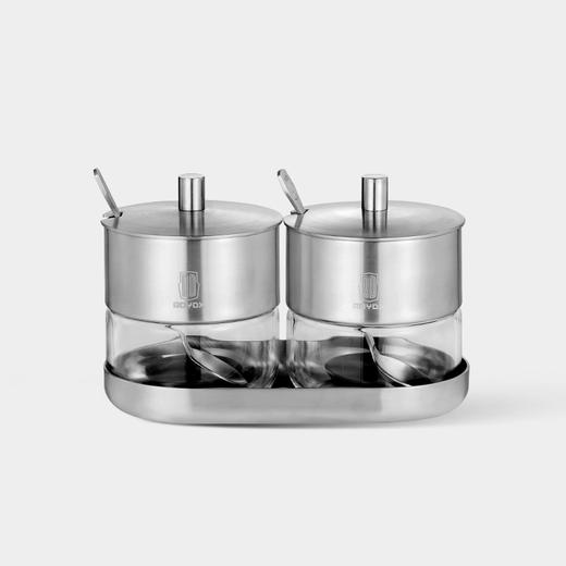 明洁系列-玻璃调味罐二件套 商品图0