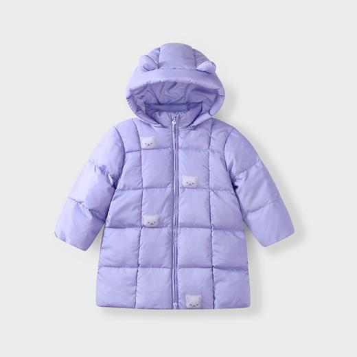 【御寒-5~5℃】女童萌趣小豹子长款羽绒服外套安奈儿童装实体店同款XG345641 商品图3