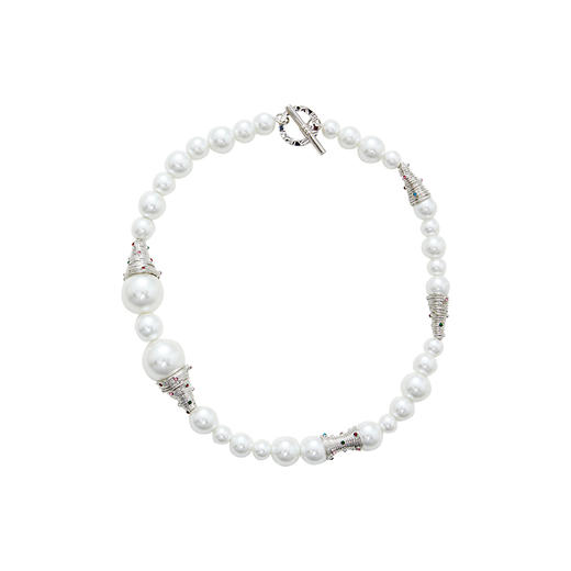 错落珍珠宝石项链 商品图4