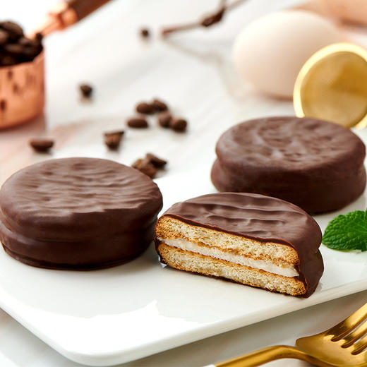 【绵软夹心！香浓巧克力派】香浓可口派散称夹心涂层饼干休闲零食早餐整箱5斤 商品图1