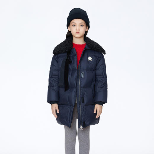 【实体店同款】女童中长款羽绒服冬新款安奈儿童装AG345623 商品图0