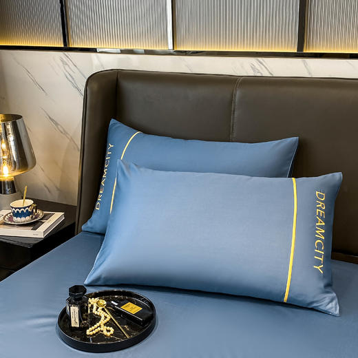 啄木鸟(PLOVER)60S长绒棉四件套-宾利蓝ZMN-CRM-03 商品图4