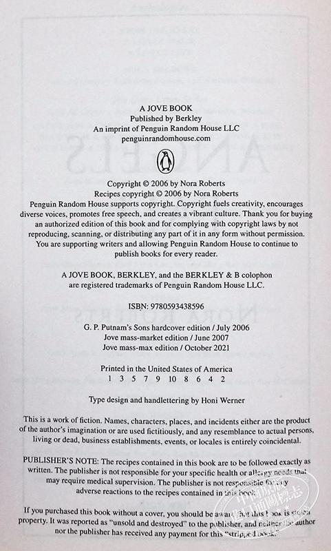 预售 【中商原版】天使坠落 Angels Fall 英文原版 Nora Roberts 悬疑惊悚流行小说 商品图3