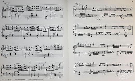 【中商原版】亨乐原版 勃拉姆斯 帕格尼尼主题变奏曲 op35 钢琴独奏 带指法 Brahms Paganini Variations op. 35 HN394 进口艺术 商品图4