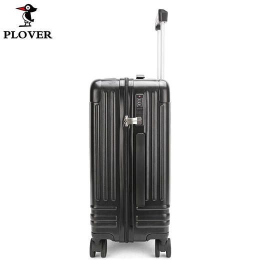 PLOVER运动款拉杆箱手机支架旅行箱水杯架密码箱USB充电登机箱GD2712 黑色 24寸 GD2712-24A 商品图2