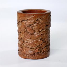 龙腾盛世°竹笔筒10*13.5cm