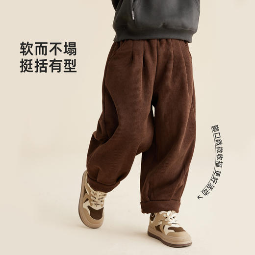 【加绒加厚复古灯芯绒】儿童灯芯绒直筒裤PDK2305 商品图2