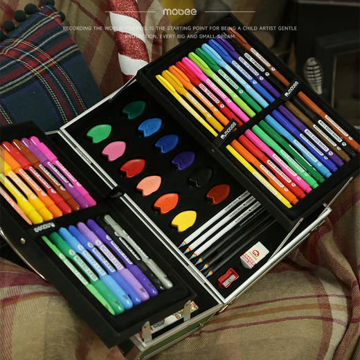 Mobee圣诞款艺术礼盒 2023圣诞款儿童艺术礼盒 可水洗水彩笔套装 商品图1