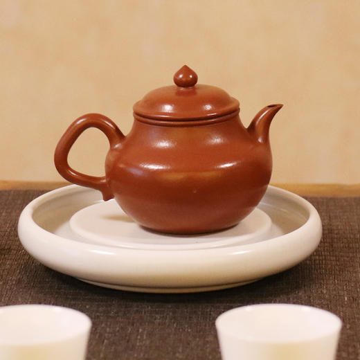 手工紫砂壶 宜兴 秋水壶 大红袍泥 190ML 商品图2