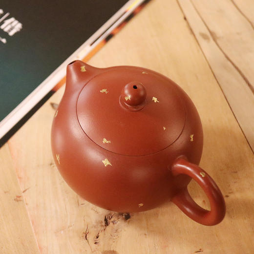 手工紫砂壶 宜兴 洒金西施壶 朱泥 220ML 商品图3