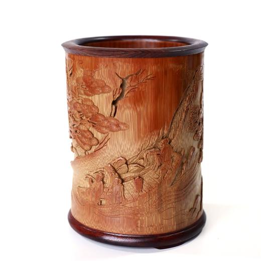 赤壁泛舟°竹笔筒11.5*15cm 商品图0