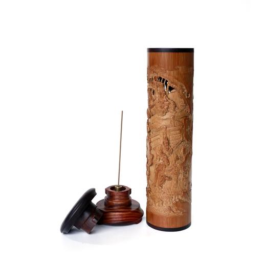文人雅集°竹雕香筒6.5*26cm 商品图10