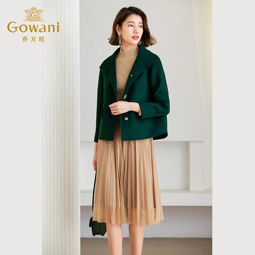 【羊绒】乔万尼羊毛大衣女新款秋冬高级感羊绒小个子短款ET4B867 商品图2