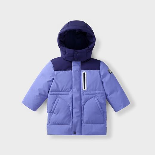 ☆【实体店同款】男童防风防水防油80%鹅绒中长款羽绒服可拆卸帽子2023年冬季新款安奈儿童装XB345663 商品图4