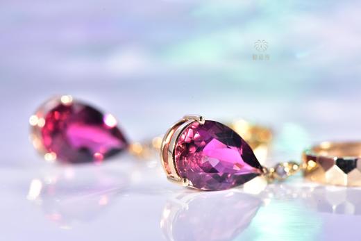 【甜美】水滴碧玺耳坠    CB12309103 商品图3