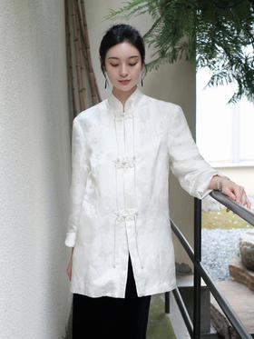 盛唐牡丹 |小立领盘扣新中式提花西装