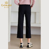 乔万尼女休闲裤新款秋冬直筒黑色显瘦百搭ET4F887 商品缩略图4
