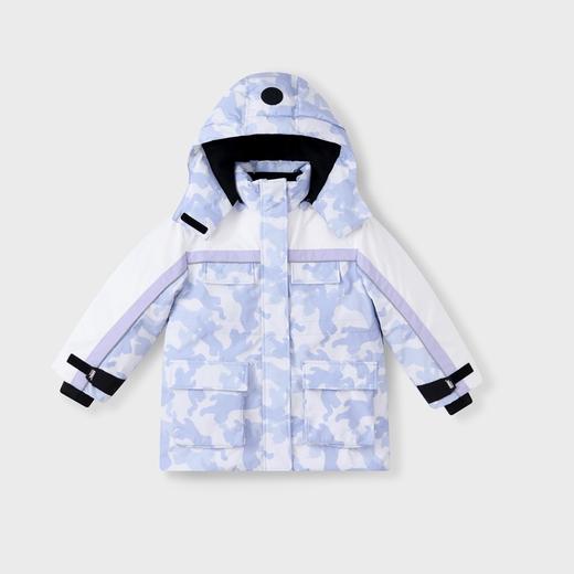 ☆【实体店同款】女童潮酷防风防水防油85%鸭绒中长款羽绒服2023年冬季新款安奈儿童装AG345611 商品图3