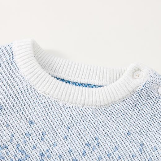 【实体店同款】男童时尚渐变百搭圆领长袖针织衫毛衣2023年冬季新款安奈儿童装XB344771 商品图4