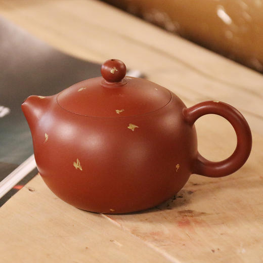 手工紫砂壶 宜兴 洒金西施壶 朱泥 220ML 商品图4