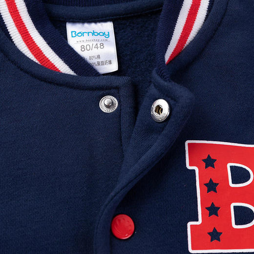 贝贝怡秋冬装男孩儿童休闲运动韩版棒球服长袖外套套装213T2339 商品图6