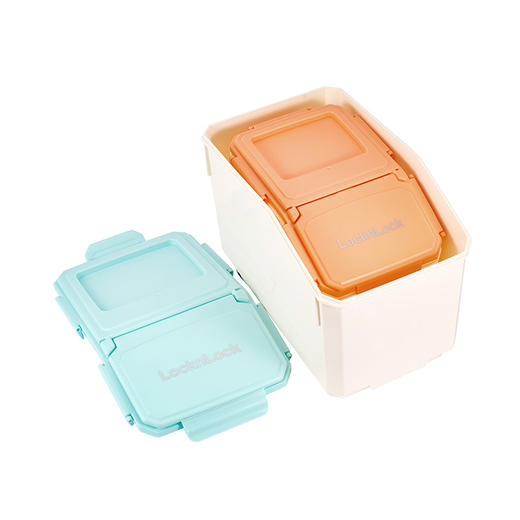 乐扣乐扣 新活力锁扣米桶四件套装HTE822S4FU 商品图3