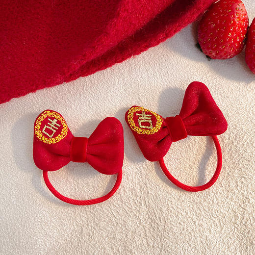 新年好物！【中国风新年头饰！吉祥之美】中国风新年头饰过年喜庆发饰，福字吉祥灯笼发夹子少女儿童边夹顶夹，年味绵延，发饰中寓意浓郁 商品图7