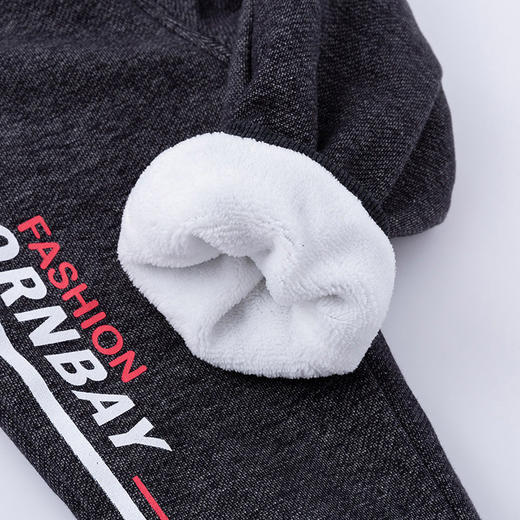 贝贝怡儿童加绒加厚运动裤男童冬季保暖休闲长裤宽松中大童裤子214K2262
 商品图9