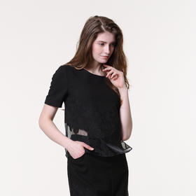 【伯妮斯茵】161T202--黑色T恤--长着向日葵的蔬菜园--《生命之美-梵高的花园》