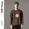 PINLI品立秋冬新款男士熊猫贴布压胶字母烫画圆领套头卫衣潮BG233109037 商品缩略图2
