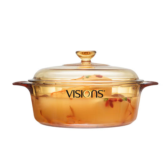 康宁锅晶彩透明玻璃锅明火直烧耐高温燃气砂锅家用1.25L 商品图3