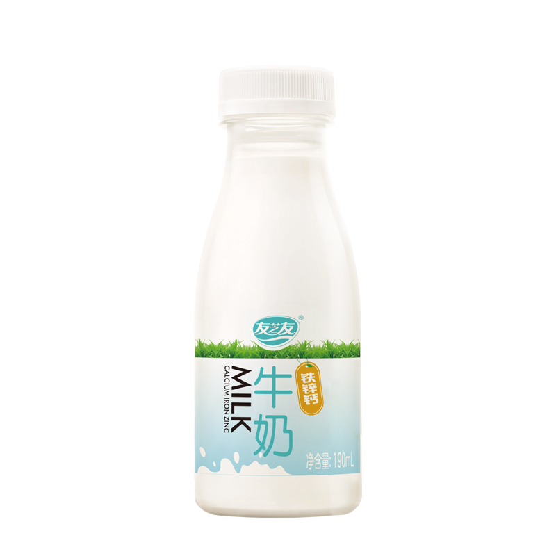 友芝友铁锌钙牛奶 PET瓶190ml/瓶， 武汉三环内每日清晨配送上门（30天/90天）