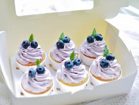 蓝莓奶油cupcake杯子蛋糕