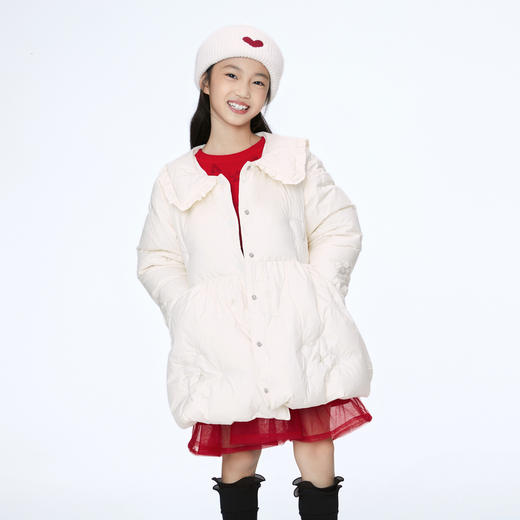 【御寒-5~5℃】女童中长款羽绒服冬外套安奈儿童装实体店同款AG345621 商品图0