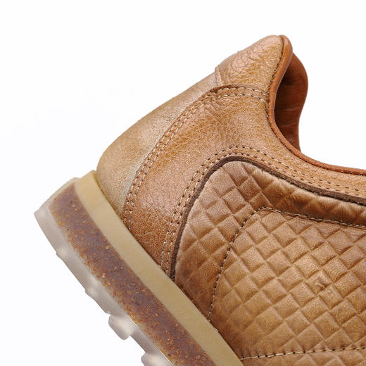 #限时特价#西班牙原产时尚超舒适高端轻奢休闲皮鞋女款C848棕色复古风格(一脚蹬款式） 商品图8