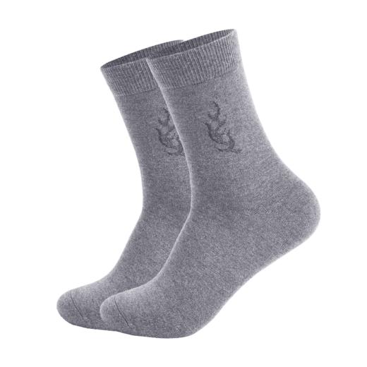 洁丽雅3双装长筒男袜美丽奴羊毛长筒男袜纯色简约防寒保暖袜子男 商品图10