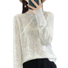 NS3161 新中式旗袍领羊毛针织衫女立体浮雕勾花毛衣国风复古羊毛打底衫女 商品缩略图4