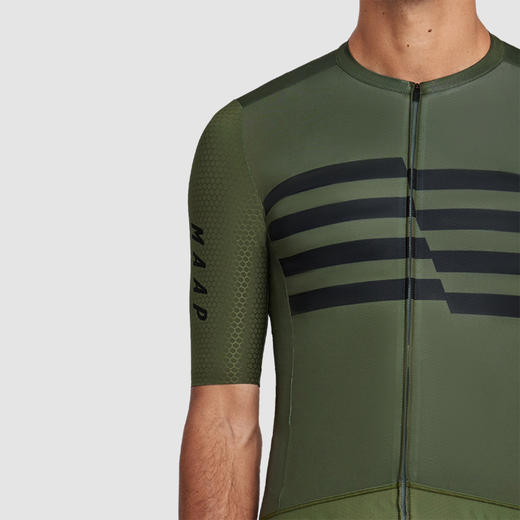 MAAP 男士 Emblem Pro Hex Jersey Light Olive 短袖骑行服 商品图2
