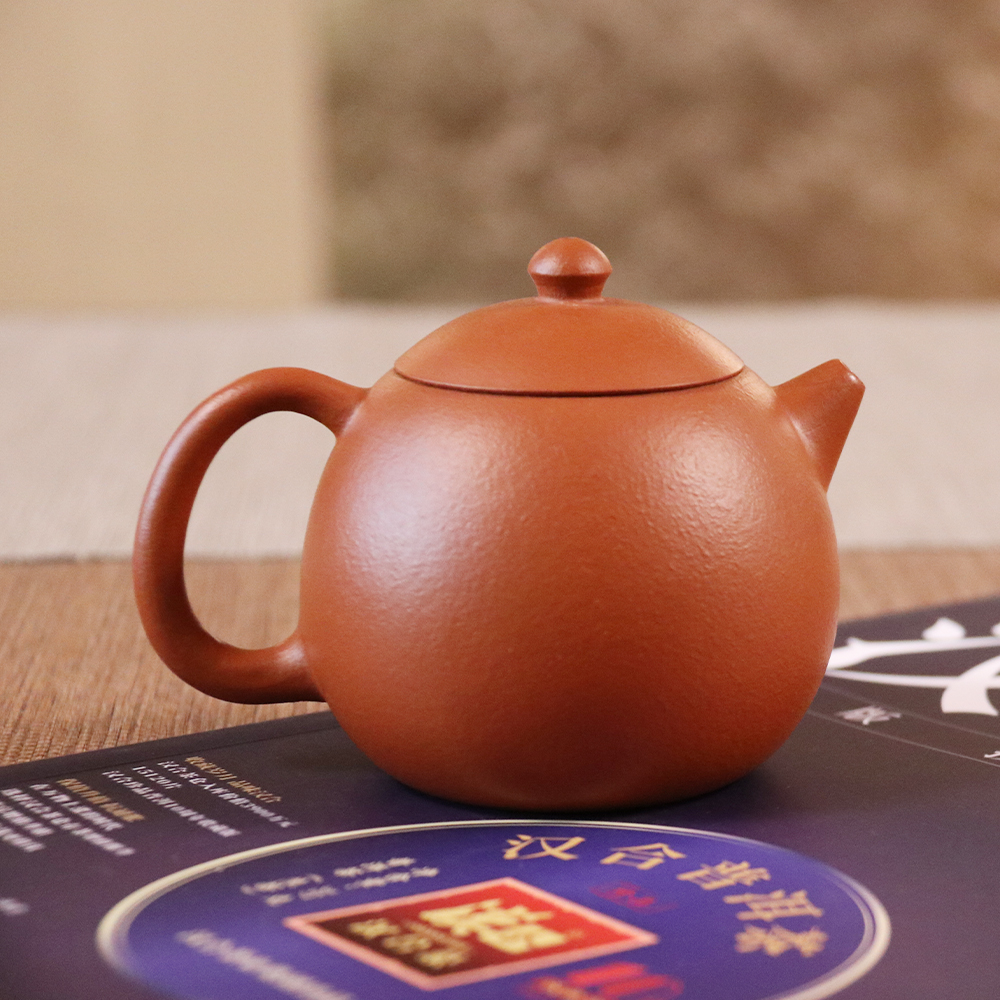 手工紫砂壶 宜兴 龙蛋壶 朱泥 220ML