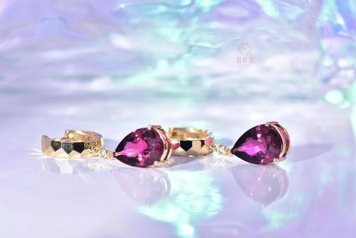 【甜美】水滴碧玺耳坠    CB12309103 商品图1