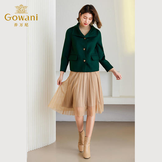 【羊绒】乔万尼羊毛大衣女新款秋冬高级感羊绒小个子短款ET4B867 商品图1