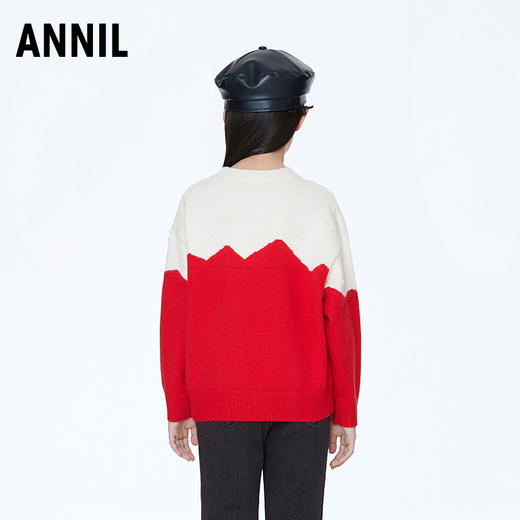 【实体店同款】女童俏皮可爱柔软圆领针织衫2023年冬季新款安奈儿童装AG344744 商品图2