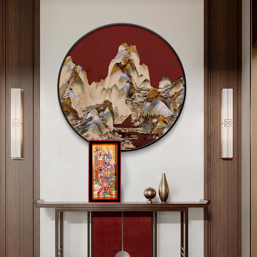 【新春贺礼】灵机吉品喜迎财神字画相框摆件 商品图2