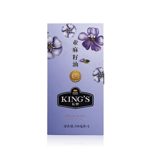 金龙鱼KING'S亚麻籽油750ML×2礼盒 商品图2