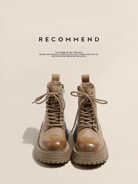 复古英伦风马丁靴，加绒加厚，时尚保暖兼具