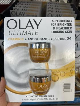 Olay玉兰油维C保湿面霜48g*2瓶装。含维生素C、维生素E，对提亮肤色、帮助改善肌肤黯淡无光！美国代购，无中文标签，介意慎拍! A