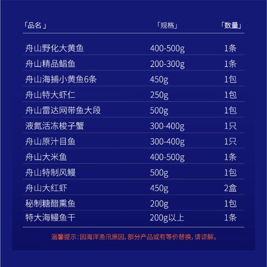 超集鲜舟山海鲜礼盒1588型5100g 商品图2
